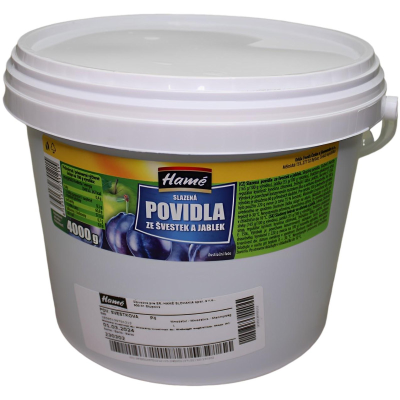 Povidla švestková 4kg plast