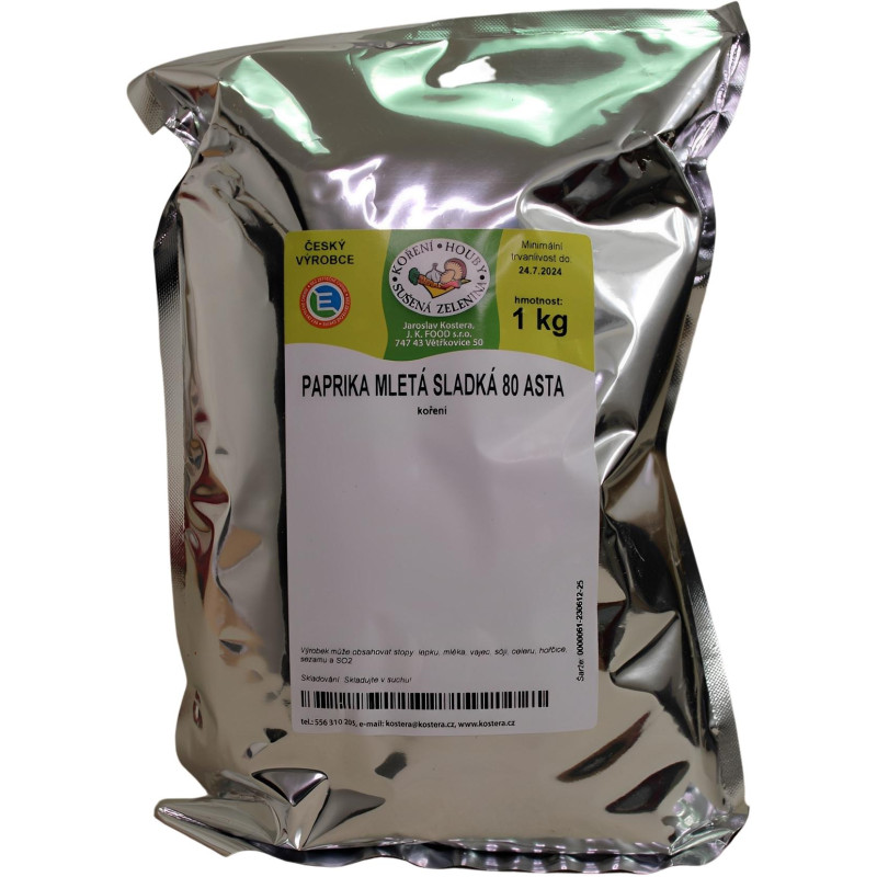 Paprika mletá sladká 1 kg 80ASTA *Kostera*