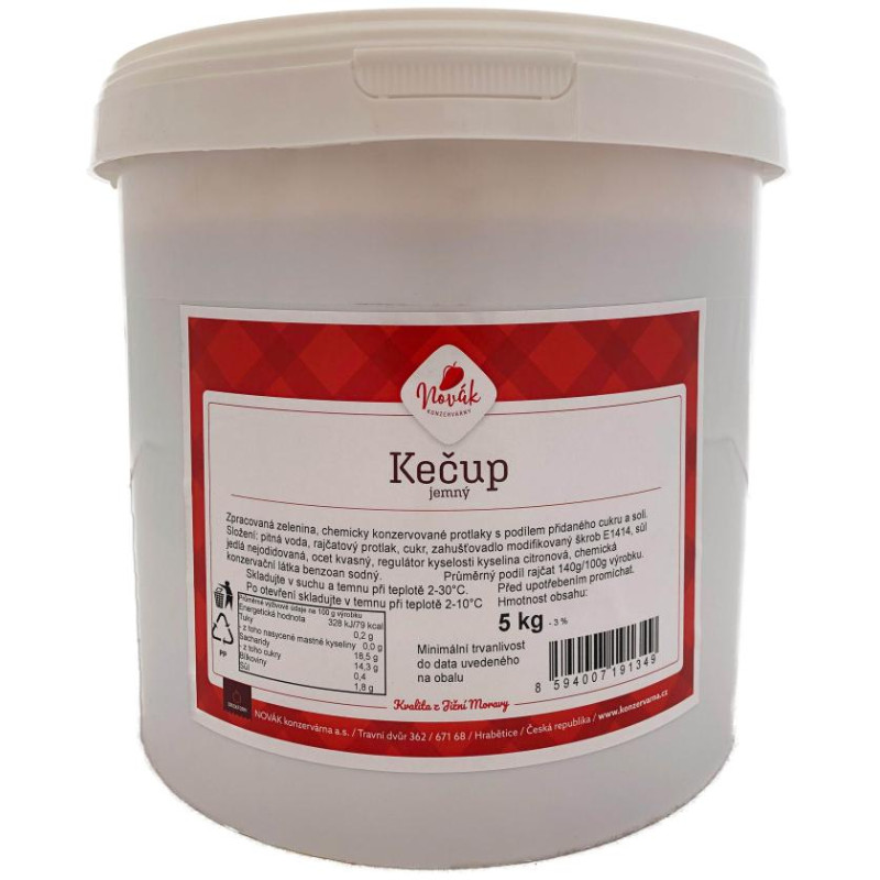 Kečup jemný 5kg   EKON
