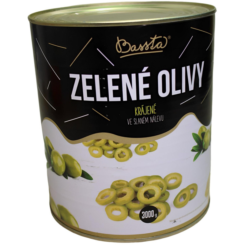 Olivy zelené krájené 3000g