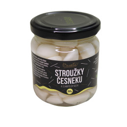 česnek stroužky ve sladkokyselém nálevu 200/110g