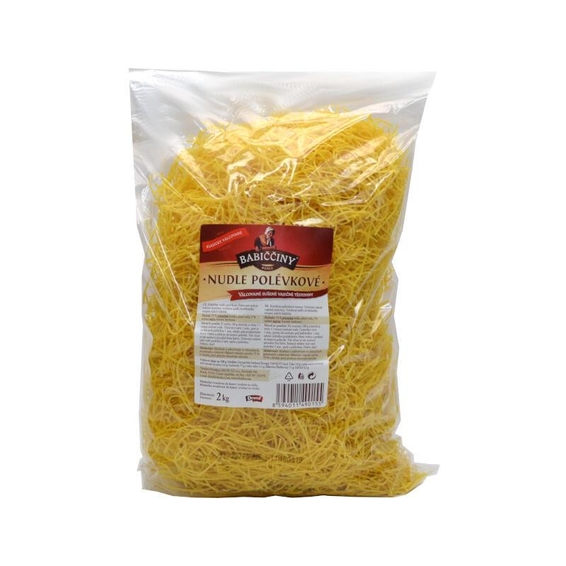 Těstoviny Babiččiny nudle 2kg řezané