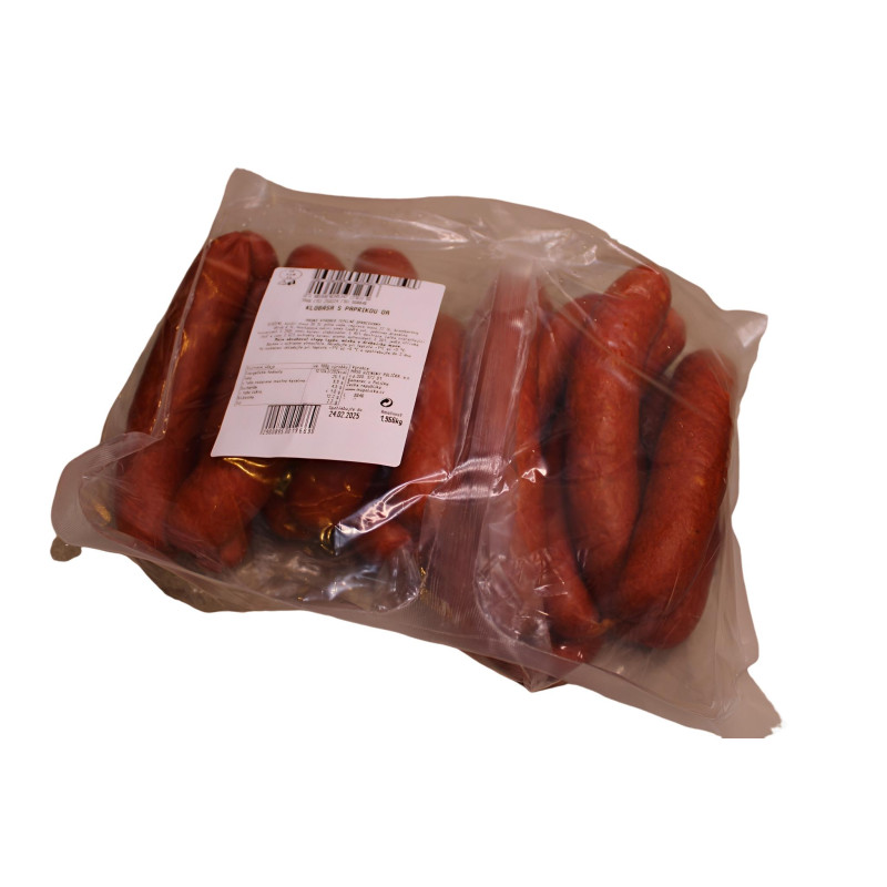 Klobása s paprikou  OA balení cca 2kg